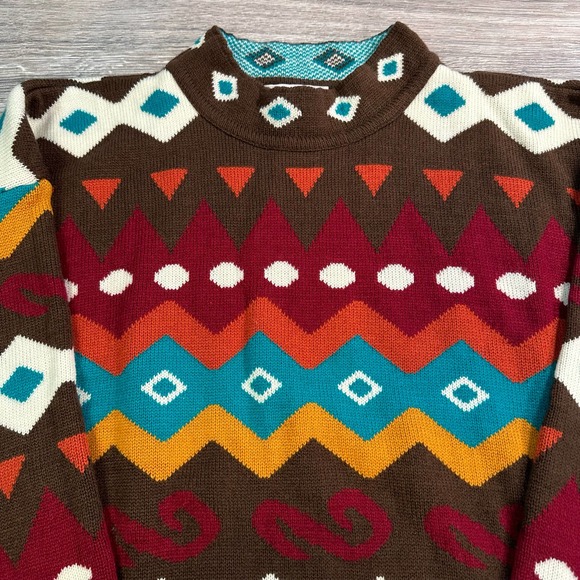 80s Moda Internazionale Forelli Italian Acrylic Tailored Sweater 3XL - Picture 2 of 7